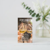 ワイングラス応援 | QRコード 名刺 (スタンド正面)