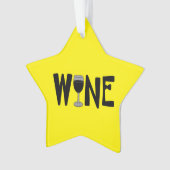 ワイングラス文字 オーナメント (正面)