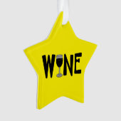 ワイングラス文字 オーナメント (正面)