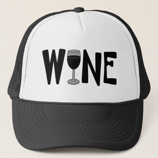 ワイングラス文字 キャップ (正面)