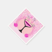 ワイングラス柄ナプキン スタンダードカクテルナプキン (角)