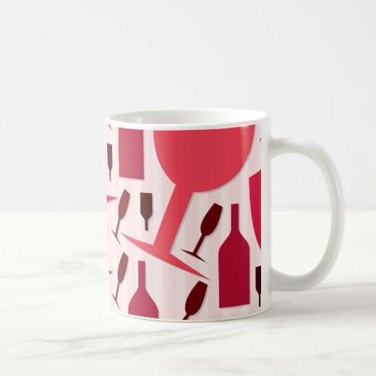 ワイングラス模様 コーヒーマグカップ (右)
