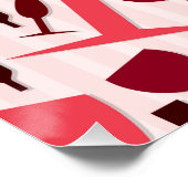 ワイングラス模様 ポスター (コーナー)