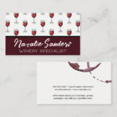 ワイングラス模様 |ワイナリー 名刺 (正面/裏面)