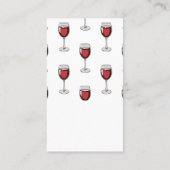ワイングラス模様 名刺 (裏面)
