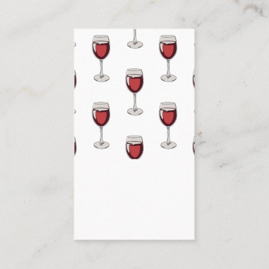 ワイングラス模様 名刺 (裏面)