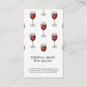ワイングラス模様 名刺 (正面)
