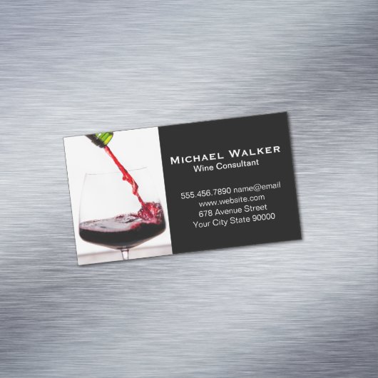 ワイングラス注ぎ マグネット名刺 (インサイチュ)