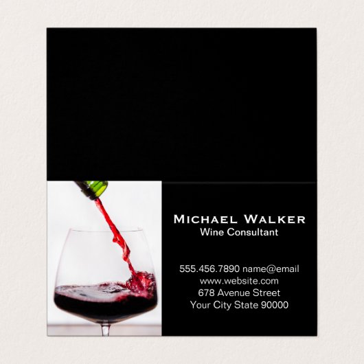 ワイングラス注ぎ 名刺 (外部フラット)