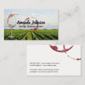 ワイングラス注 | ブドウ畑 名刺 (正面/裏面)