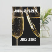 ワイングラス結婚式招待状 招待状 (スタンド正面)