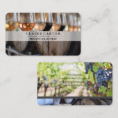 ワイングラス試飲 | ワイン樽 名刺 (正面/裏面)