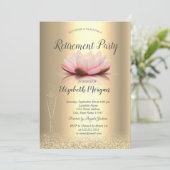 ワイングラス金ゴールドグリッター《写真》ぼけ味ロータスリタイア 招待状 (スタンド正面)