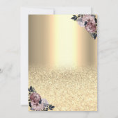 ワイングラス金ゴールド《写真》ぼけ味フローラ退職I 招待状 (裏面)