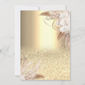 ワイングラス金ゴールド《写真》ぼけ味、ボホフラワーリタイアメント 招待状 (裏面)