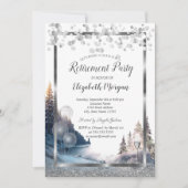 ワイングラス風船、景観退職金 招待状 (正面)