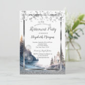 ワイングラス風船、景観退職金 招待状 (スタンド正面)