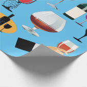 ワイングラス飲料カクテルパーティーアルコールブーズアート ラッピングペーパー (角)