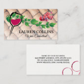 ワイングラス |ぶどう |コルク 名刺 (正面/裏面)