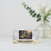 ワイングラス | ぶどう | ブドウ畑 名刺 (スタンド正面)