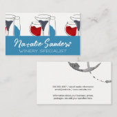 ワイングラス | イラスト 名刺 (正面/裏面)