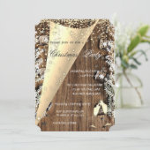 ワイングラス、ウッドテクスチャカンパニークリスマスパーティー 招待状 (スタンド正面)