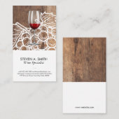 ワイングラス | ウッド | ぶどう 名刺 (正面/裏面)