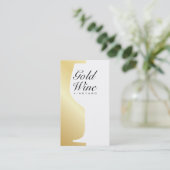 ワイングラス |カウンター宇宙、金ゴールド 名刺 (スタンド正面)