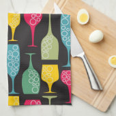 ワイングラス キッチンタオル (四つ折り)