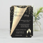 ワイングラス, コンフェッティ, ブラックカンパニー クリスマス パーティー 招待状 (スタンド正面)