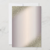 ワイングラス ゴールド ボケ 花 引退  招待状 (裏面)