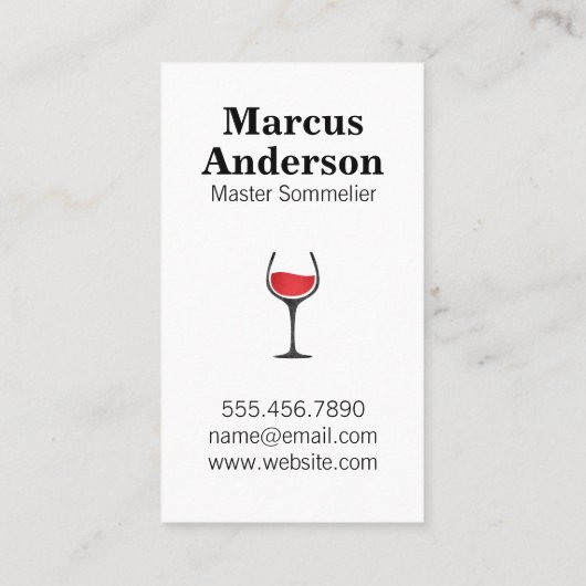 ワイングラス |ステイン 名刺 (裏面)