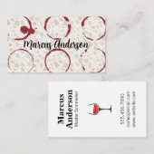 ワイングラス |ステイン 名刺 (正面/裏面)