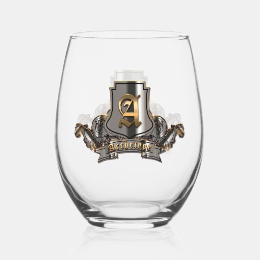 ワイングラス、ステムレス(16オンス) ステムなしワイングラス (正面)