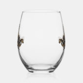 ワイングラス、ステムレス(16オンス) ステムなしワイングラス (右)