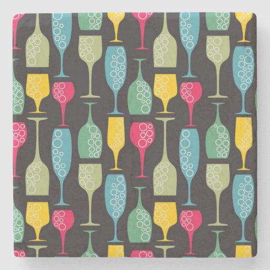 ワイングラス ストーンコースター (正面)