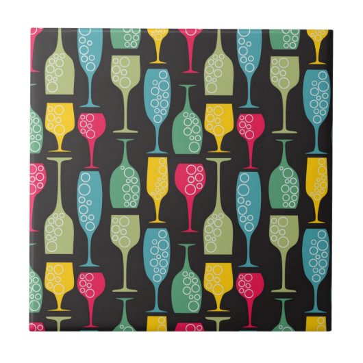 ワイングラス タイル (正面)