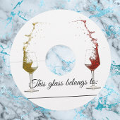 ワイングラス タグ 識別 マーカー 紙 カスタマイズ