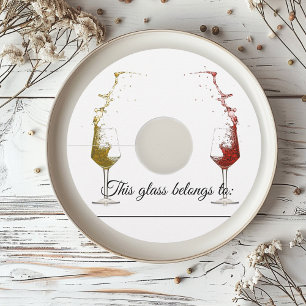 ワイングラス タグ 識別 マーカー 紙 カスタマイズ