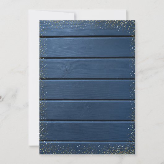 ワイングラス、ハイビスカスブルーウッドキンセアニェラ 招待状 (裏面)