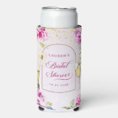 ワイングラス フラワーブライダルシャワー スリム缶クーラー (Seltzer正面)
