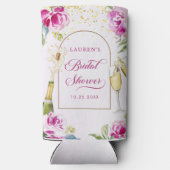 ワイングラス フラワーブライダルシャワー スリム缶クーラー (裏面)