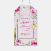 ワイングラス フラワー ブライダルシャワー ギフトタグ (裏面)