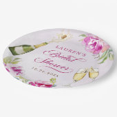 ワイングラス フラワー ブライダルシャワー ペーパープレート (アングル)