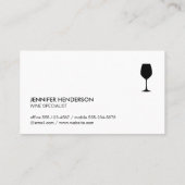 ワイングラス | ブドウ畑 | ソムリエ | ワイン葡萄 名刺 (裏面)