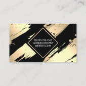 ワイングラス |ブラシ金ゴールド 名刺 (裏面)