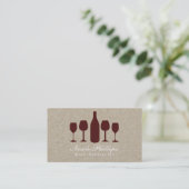 ワイングラス&ボトルビンヤードワイナリー名刺 名刺 (スタンド正面)