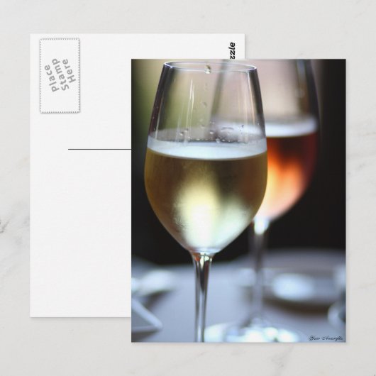 ワイングラス ポストカード (正面/裏面)