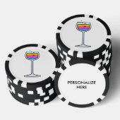 ワイングラス ポーカーチップ (積み重ね)