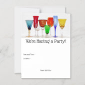 ワイングラス マグネット招待状 (正面)